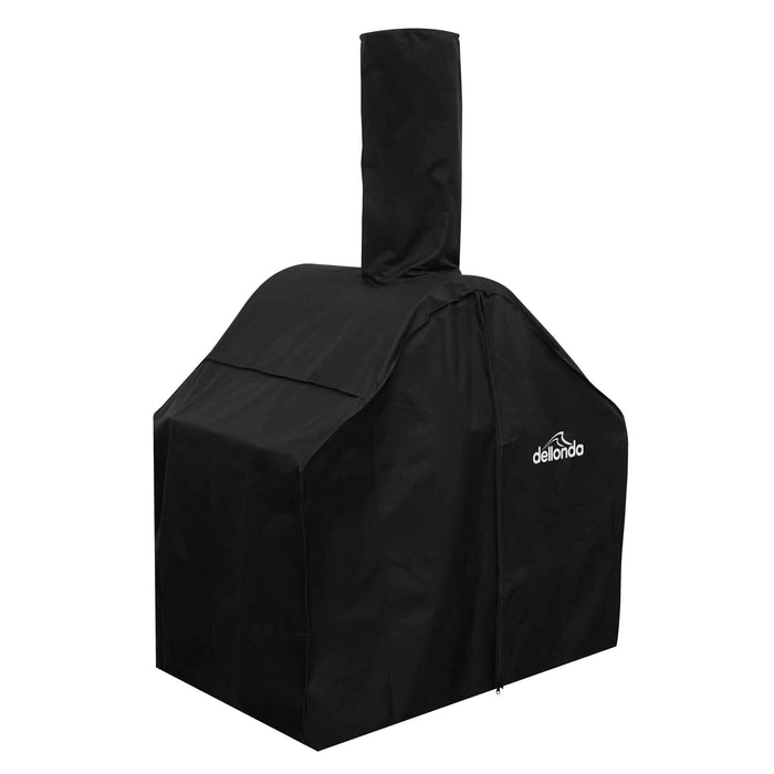 Large Outdoor Wood-Fired Pizza Oven & Smoker With Side Shelves & Stand - DG103