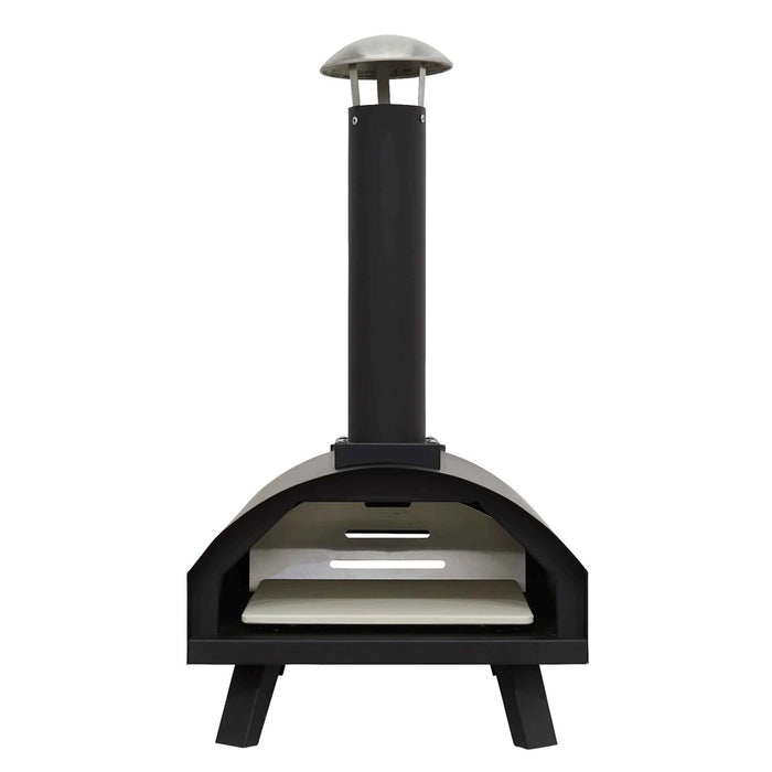 Portable Wood-Fired 14" Pizza Oven And Smoking Oven, Black/Stainless Steel - DG10