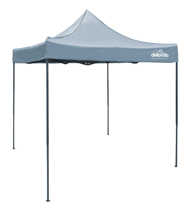 Premium 2x2m Pop-Up Gazebo, Heavy Duty, Water Resistant, Carry Bag, Stakes & Weight Bags - Grey - DG129