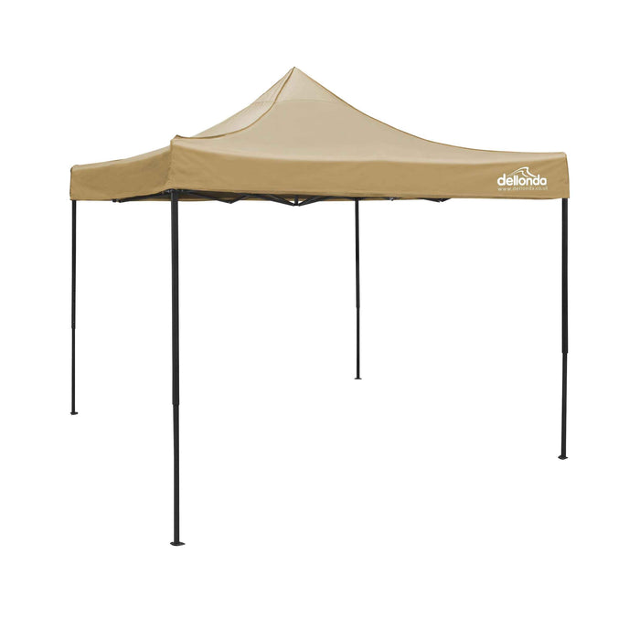 Premium 3x3m Pop-Up Gazebo, Heavy Duty, Water Resistant, Carry Bag, Stakes & Weight Bags - Beige - DG130