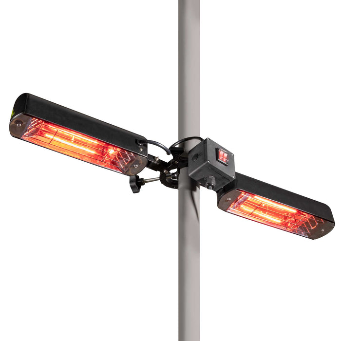Folding Parasol/Gazebo/Patio Outdoor Infrared Heater, Two Panels, 1600W - DG176