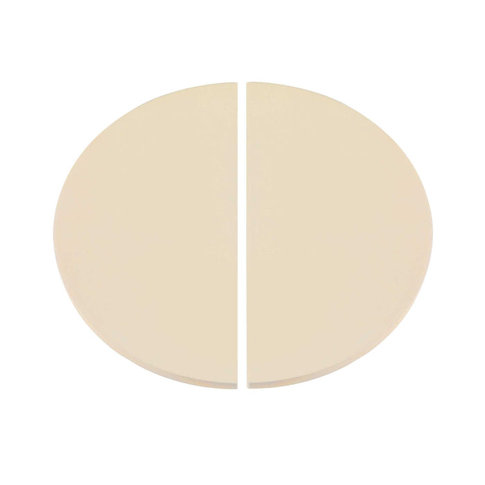 Kamado Halfmoon Ceramic Heat Deflector Plates 15" - Set Of 2 - DG185