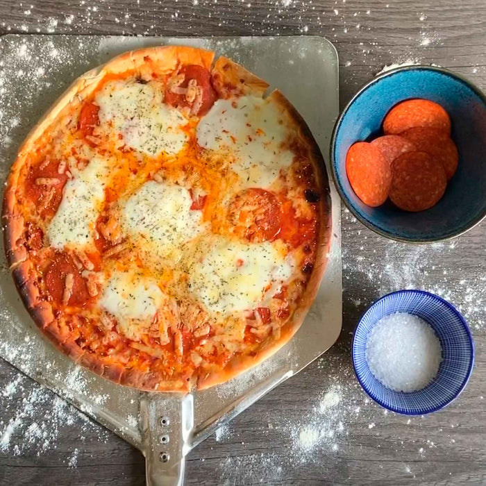 Stainless Steel Pizza Peel, 11 X 15" With 5" Wooden Handle - DG39