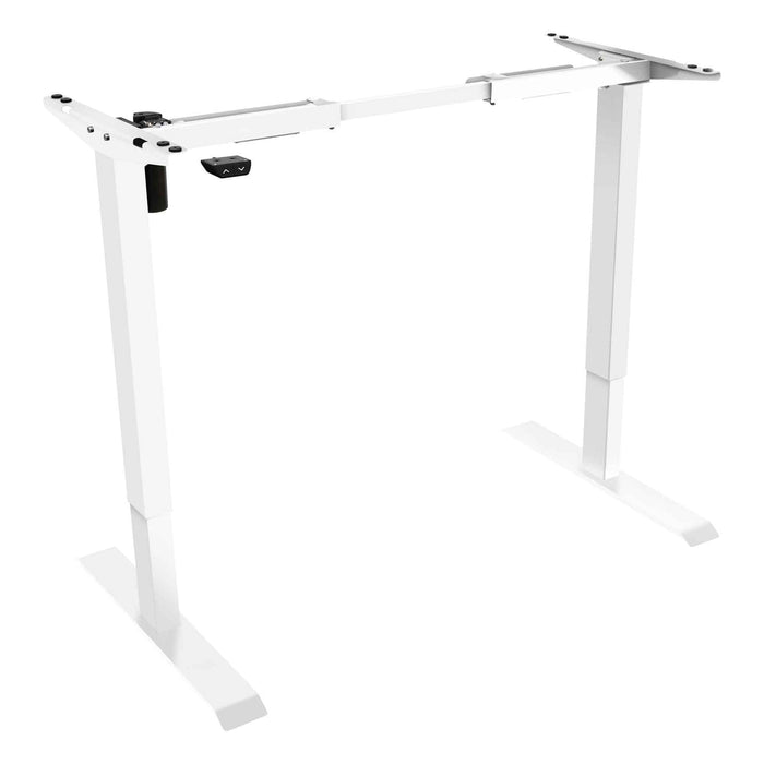 Single Motor Adjustable Sit & Stand Desk Frame, 70kg Capacity, White - DH64