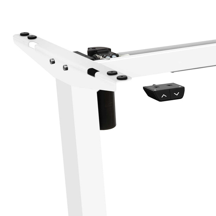 Single Motor Adjustable Sit & Stand Desk Frame, 70kg Capacity, White - DH64
