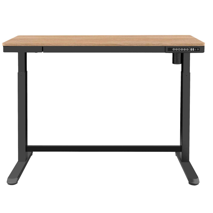Single Motor Height Adjustable Sit & Stand Desk, Oak, 1200 x 600mm - DH65