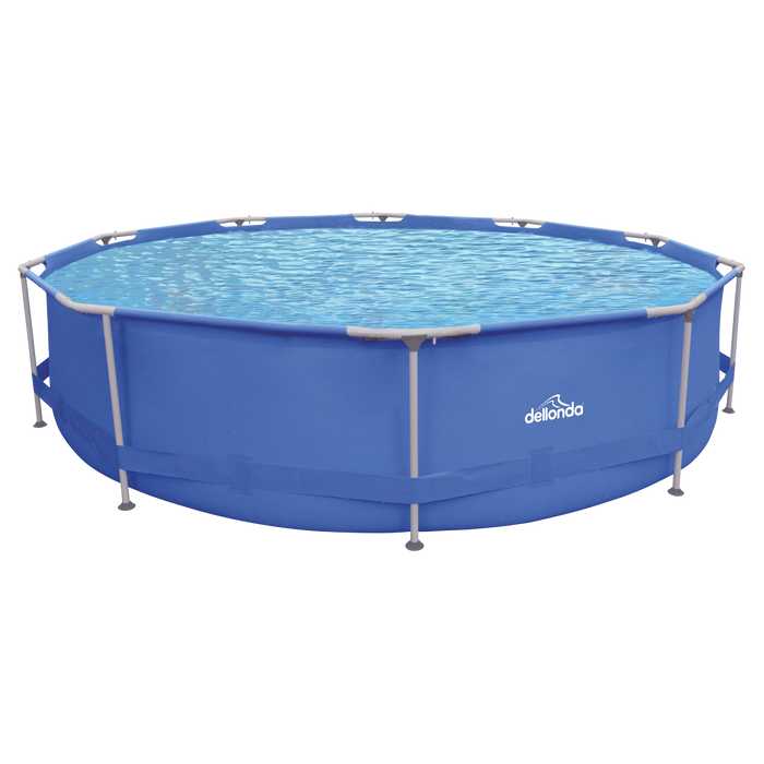12ft Steel Frame Swimming Pool Round With Filter Pump, Blue - DL20