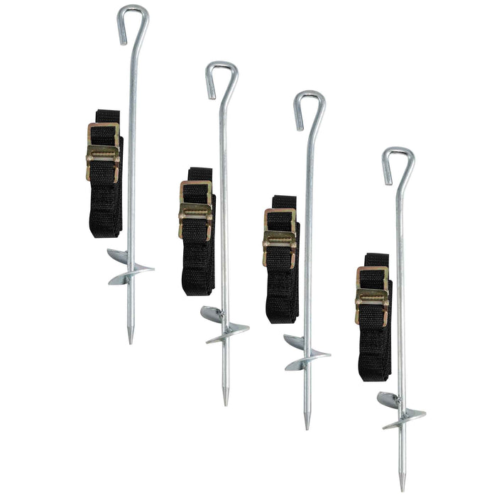 Trampoline/Gazebo Anchor Kit 4pc Ground Pegs Universal Fitting - DL70
