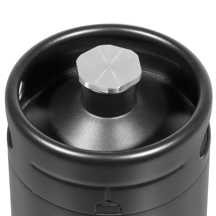 Baridi Stainless Steel Growler Keg 2L, Matte Black suitable for Soft Drinks and Beer- DH99