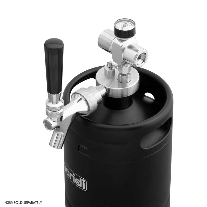 Baridi Beer Tap with CO2 Regulator for Baridi Stainless Steel Growler Kegs - DH102