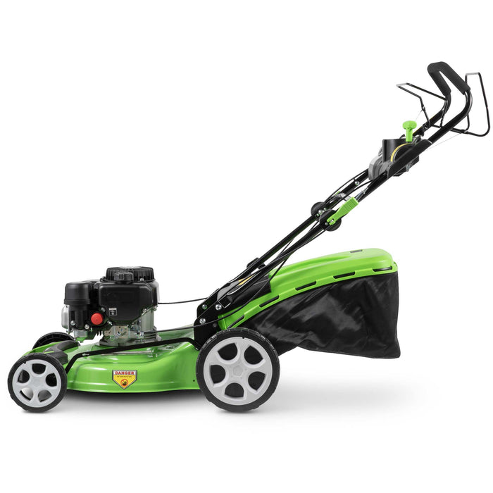 Self Propelled Petrol Lawnmower Grass Bag 171cc 20"/51cm 4-Stroke Engine - DG102