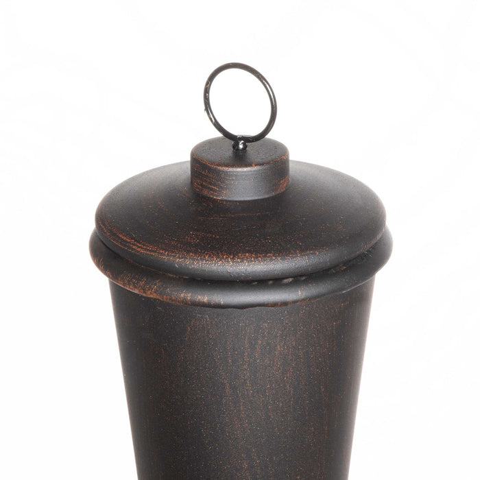Deluxe 360° Chiminea/Fire Pit/Outdoor Heater Inc Fire Poker & Cover - Antique Bronze Finish - DG241