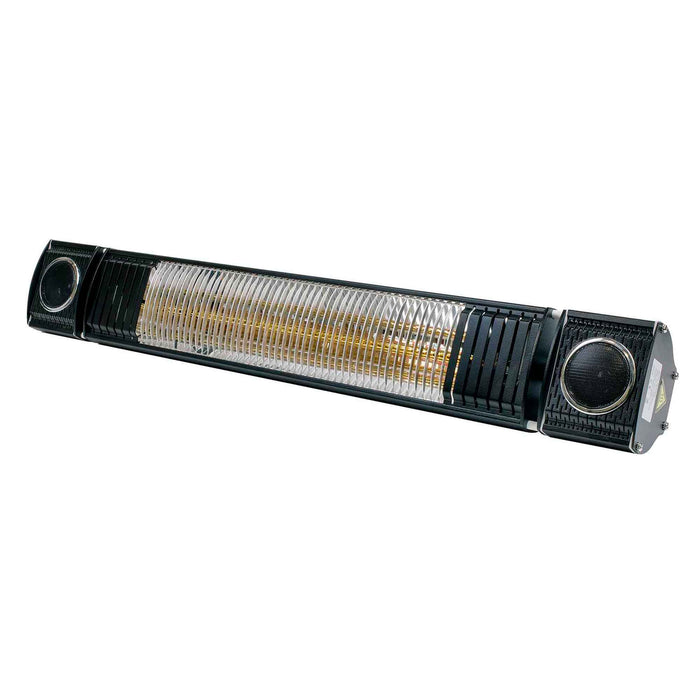 Infrared Outdoor 2000W Patio Heater IPX5 Rated With Wireless Speakers For Music, Black - DG125