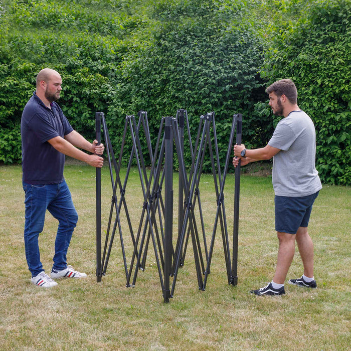 Premium 3x3m Pop-Up Gazebo & Side Walls, Water Resistant With Carry Bag, Stakes & Weight Bags - Blue - DG165