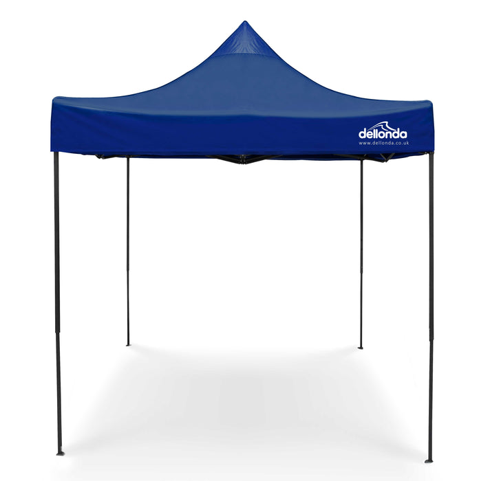 Premium 2x2m Pop-Up Gazebo, Heavy Duty, Water Resistant With Carry Bag, Stakes & Weight Bags - Blue - DG127