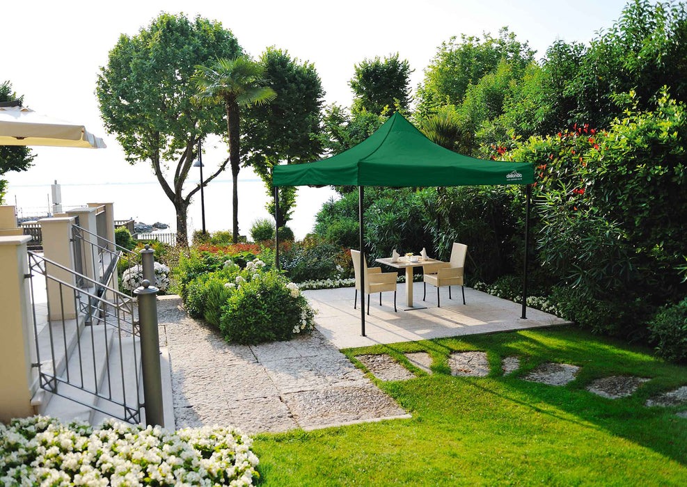 Premium 3x3m Pop-Up Gazebo & Side Walls, Water Resistant With Carry Bag, Stakes & Weight Bags - Green - DG166