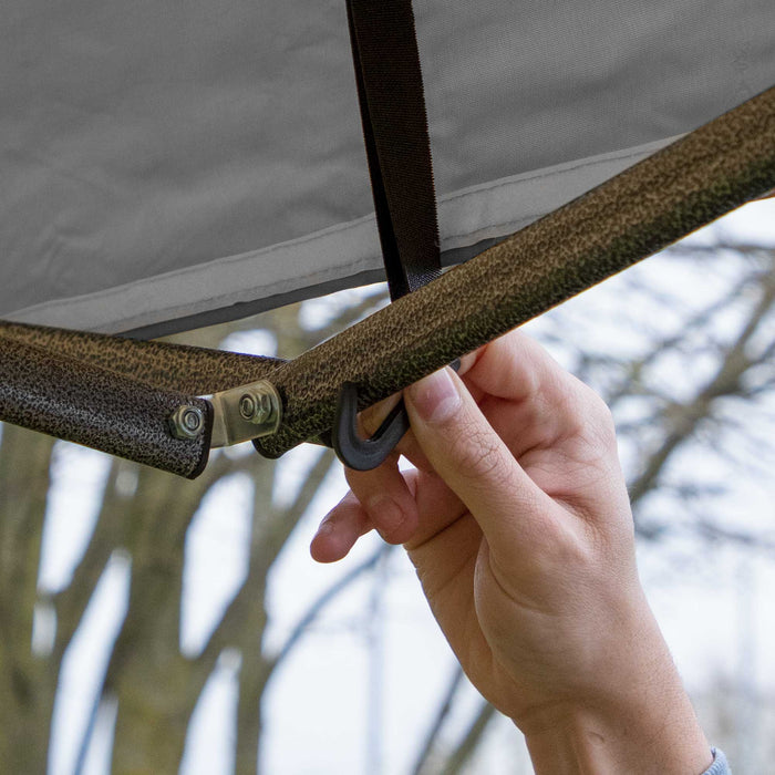 Premium 2x2m Pop-Up Gazebo, Heavy Duty, Water Resistant, Carry Bag, Stakes & Weight Bags - Grey - DG129