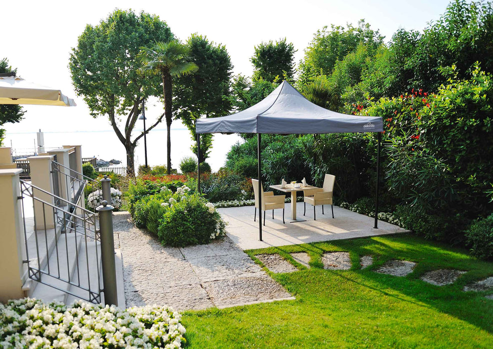 Premium 2x2m Pop-Up Gazebo, Heavy Duty, Water Resistant, Carry Bag, Stakes & Weight Bags - Grey - DG129