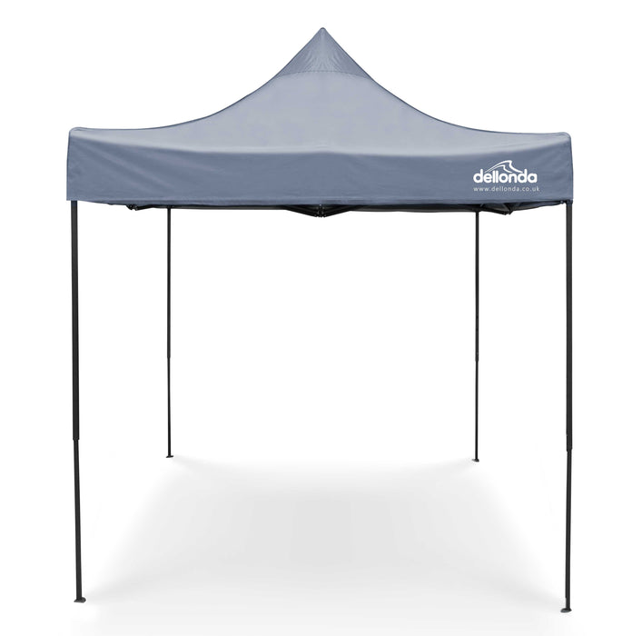 Premium 2x2m Pop-Up Gazebo, Heavy Duty, Water Resistant, Carry Bag, Stakes & Weight Bags - Grey - DG129
