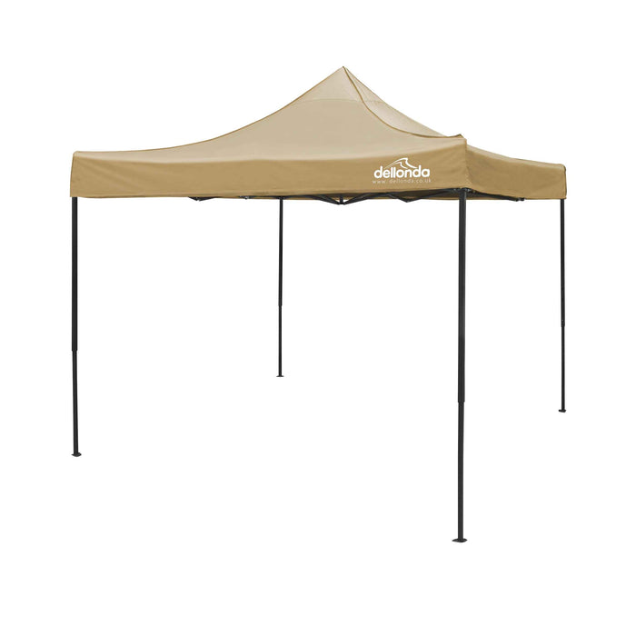 Premium 3x3m Pop-Up Gazebo, Heavy Duty, Water Resistant, Carry Bag, Stakes & Weight Bags - Beige - DG130