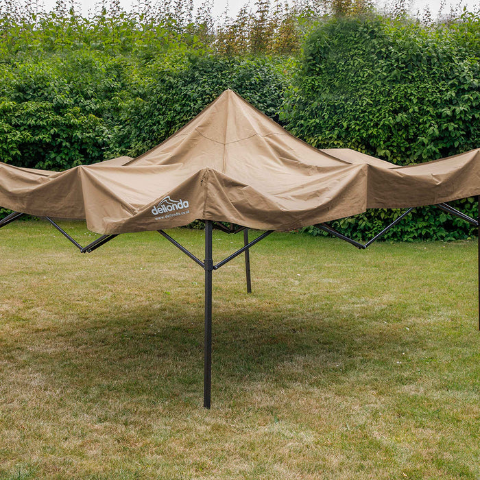 Premium 3x3m Pop-Up Gazebo, Heavy Duty, Water Resistant, Carry Bag, Stakes & Weight Bags - Beige - DG130