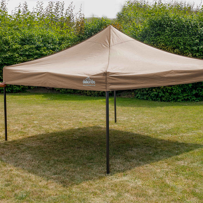 Premium 3x3m Pop-Up Gazebo, Heavy Duty, Water Resistant, Carry Bag, Stakes & Weight Bags - Beige - DG130