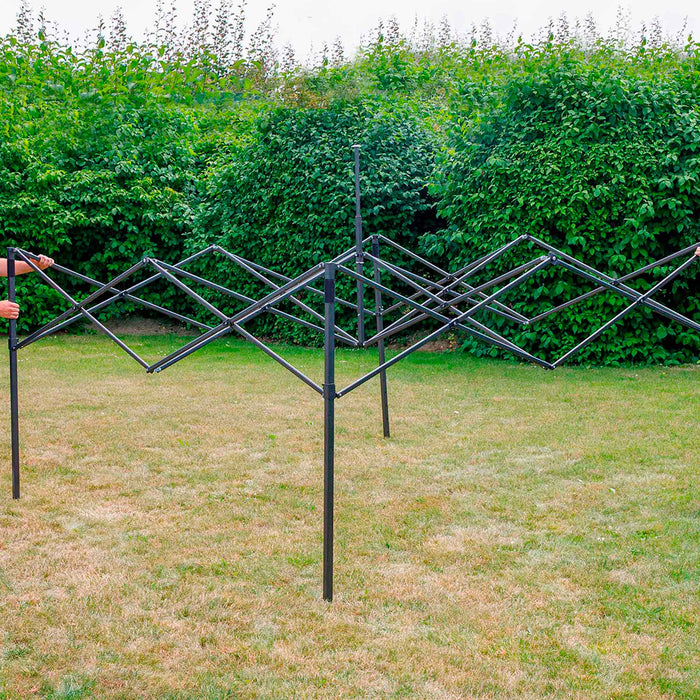 Premium 3x3m Pop-Up Gazebo, Heavy Duty, Water Resistant, Carry Bag, Stakes & Weight Bags - Blue - DG131