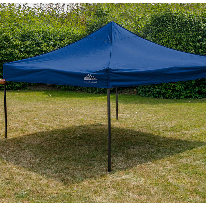 Premium 3x3m Pop-Up Gazebo, Heavy Duty, Water Resistant, Carry Bag, Stakes & Weight Bags - Blue - DG131