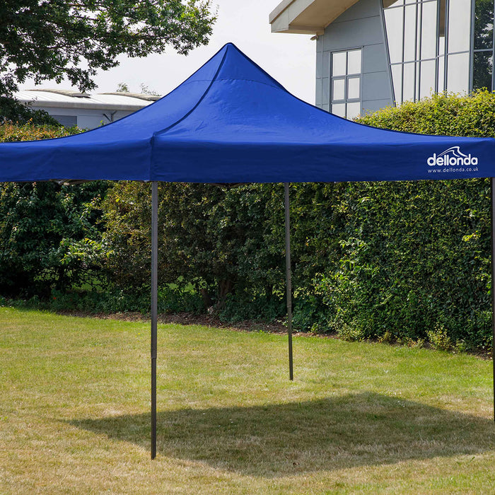 Premium 3x3m Pop-Up Gazebo, Heavy Duty, Water Resistant, Carry Bag, Stakes & Weight Bags - Blue - DG131