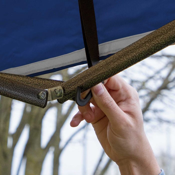 Premium 3x3m Pop-Up Gazebo, Heavy Duty, Water Resistant, Carry Bag, Stakes & Weight Bags - Blue - DG131