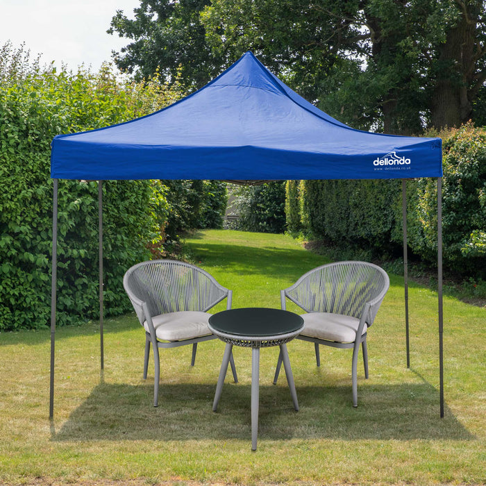 Premium 3x3m Pop-Up Gazebo, Heavy Duty, Water Resistant, Carry Bag, Stakes & Weight Bags - Blue - DG131