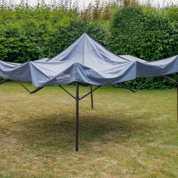 Premium 3x3m Pop-Up Gazebo, Heavy Duty, Water Resistant, Carry Bag, Stakes & Weight Bags - Grey - DG133