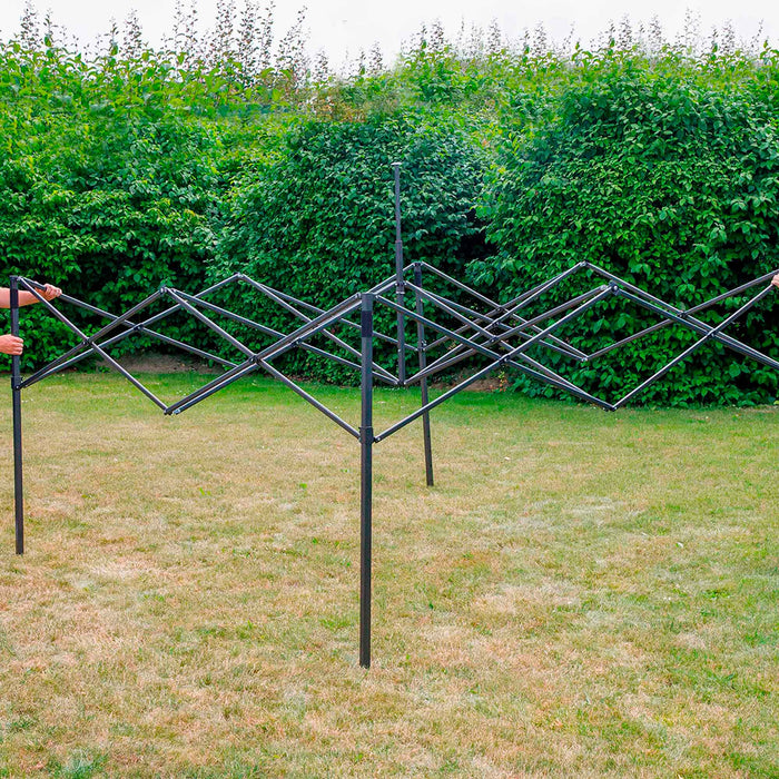 Premium 3x3m Pop-Up Gazebo, Heavy Duty, Water Resistant, Carry Bag, Stakes & Weight Bags - Grey - DG133