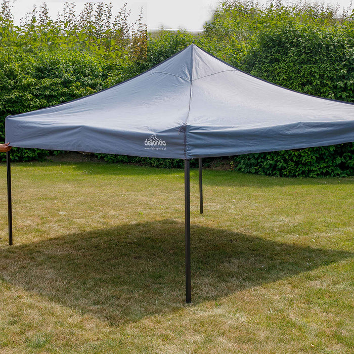 Premium 3x3m Pop-Up Gazebo, Heavy Duty, Water Resistant, Carry Bag, Stakes & Weight Bags - Grey - DG133