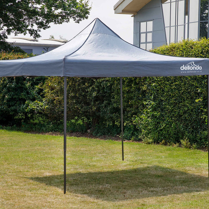 Premium 3x3m Pop-Up Gazebo, Heavy Duty, Water Resistant, Carry Bag, Stakes & Weight Bags - Grey - DG133