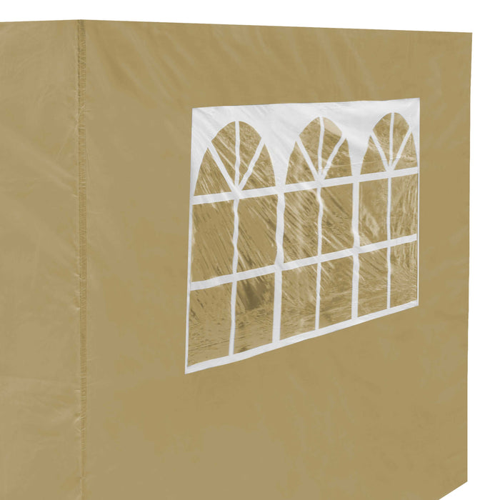 Premium Side Walls/Doors/Windows For Gazebo/Marquee , Fits 2 X 2m Models - Beige - DG142