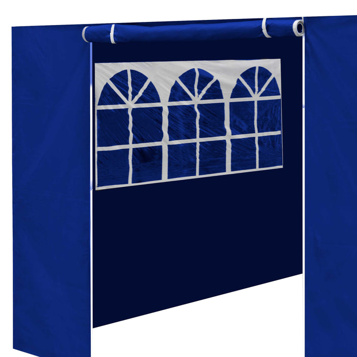 Premium Gazebo/Marquee Side Walls/Doors/Windows, Fits 2 X 2m Models - Blue - DG143