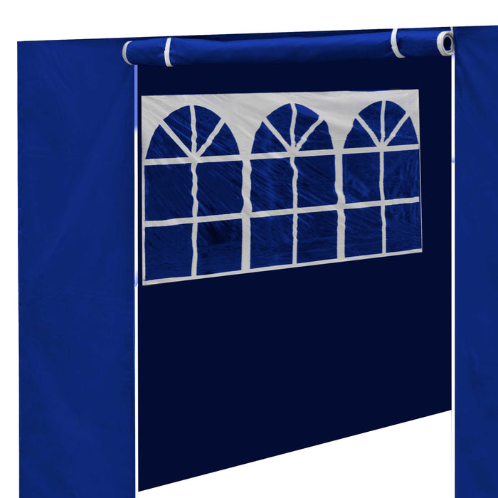 Premium Gazebo/Marquee Side Walls/Doors/Windows, Fits 3 X 3m Models - Blue - DG147