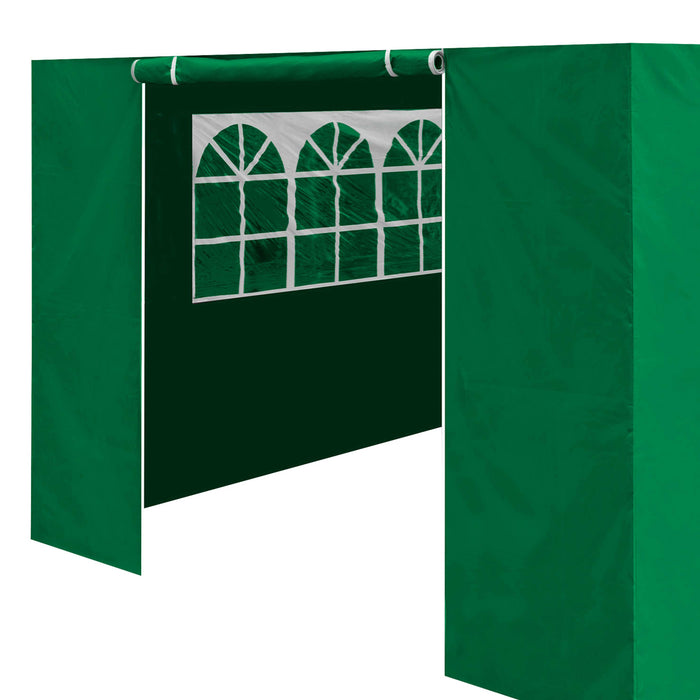 Premium Gazebo/Marquee Side Walls/Doors/Windows, Fits 3 X 4.5m Models - Dark Green - DG152