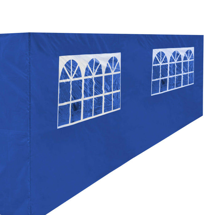 Premium Gazebo/Marquee Side Walls/Doors/Windows, Fits 3 X 6m Models - Blue - DG155
