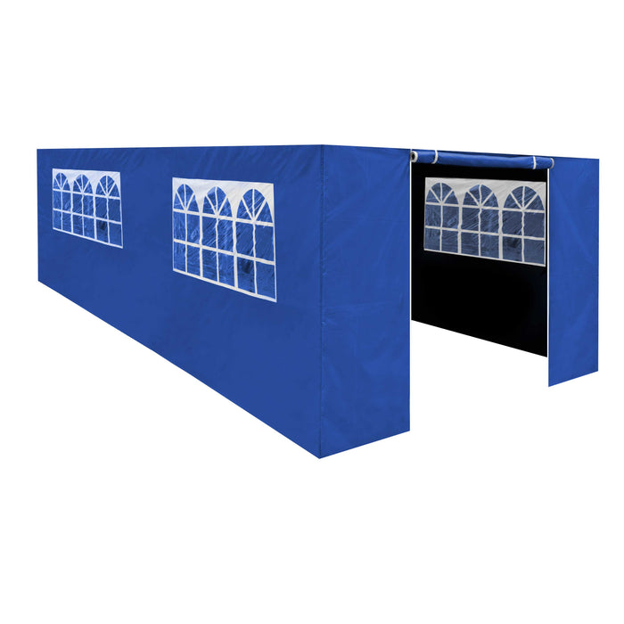 Premium Gazebo/Marquee Side Walls/Doors/Windows, Fits 3 X 6m Models - Blue - DG155