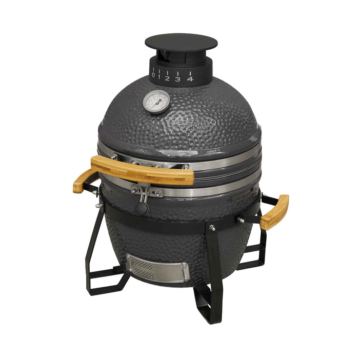 Deluxe Kamado Style BBQ Grill, Oven, Smoker, Ceramic 16"(40cm), With Accessories - DG235