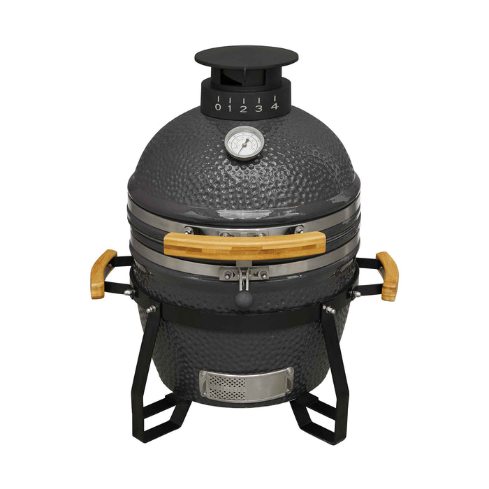 Deluxe Kamado Style BBQ Grill, Oven, Smoker, Ceramic 16"(40cm), With Accessories - DG235