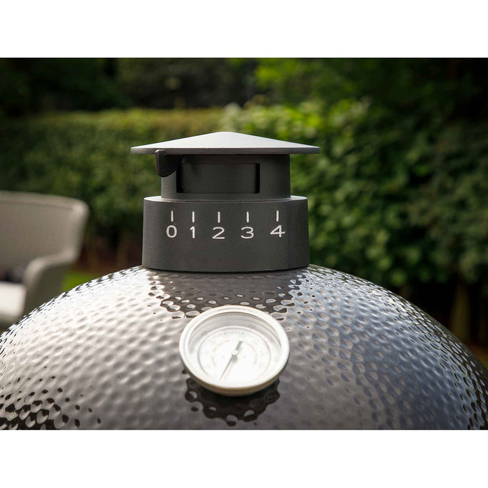 Deluxe Kamado Style BBQ Grill With Stand, Castor Wheels & Accessories, Ceramic 22"(56cm) - DG236