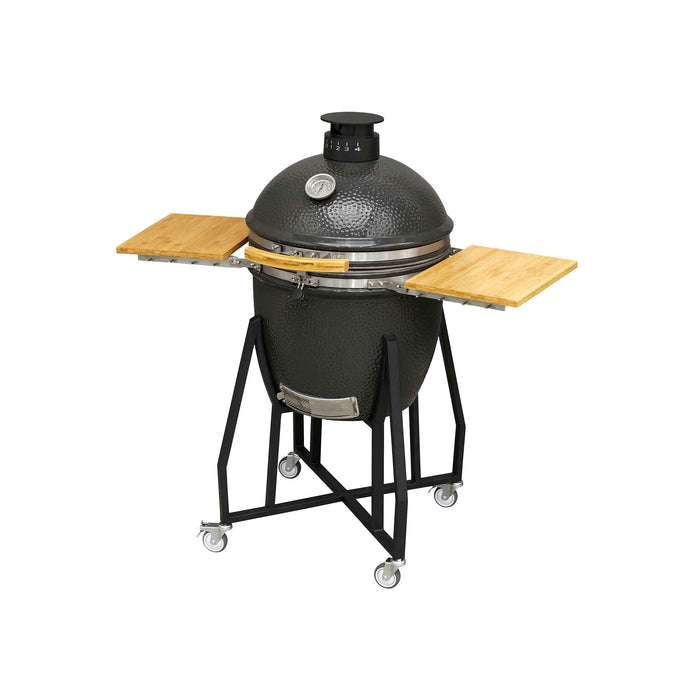 Deluxe Kamado Style BBQ Grill, Oven, Smoker With Wheeled Stand, Ceramic 22"(56cm) - DG159