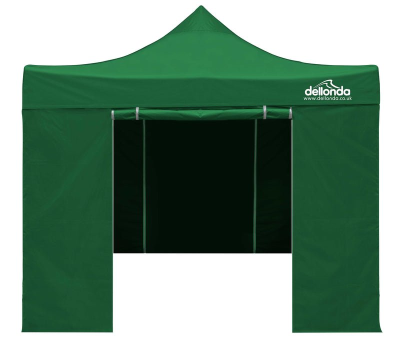 Premium 3x3m Pop-Up Gazebo & Side Walls, Water Resistant With Carry Bag, Stakes & Weight Bags - Green - DG166