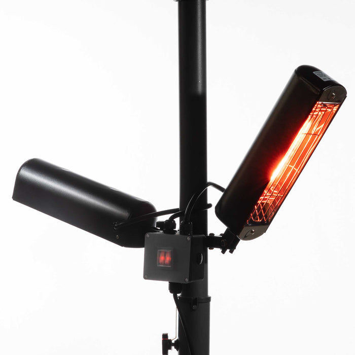 Folding Parasol/Gazebo/Patio Outdoor Infrared Heater, Two Panels, 1600W - DG176