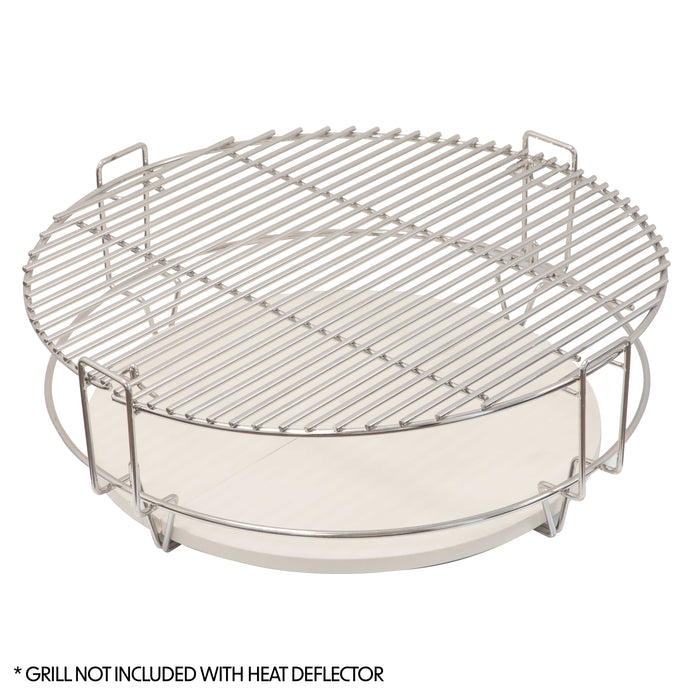Kamado Halfmoon Ceramic Heat Deflector Plates 15" - Set Of 2 - DG185