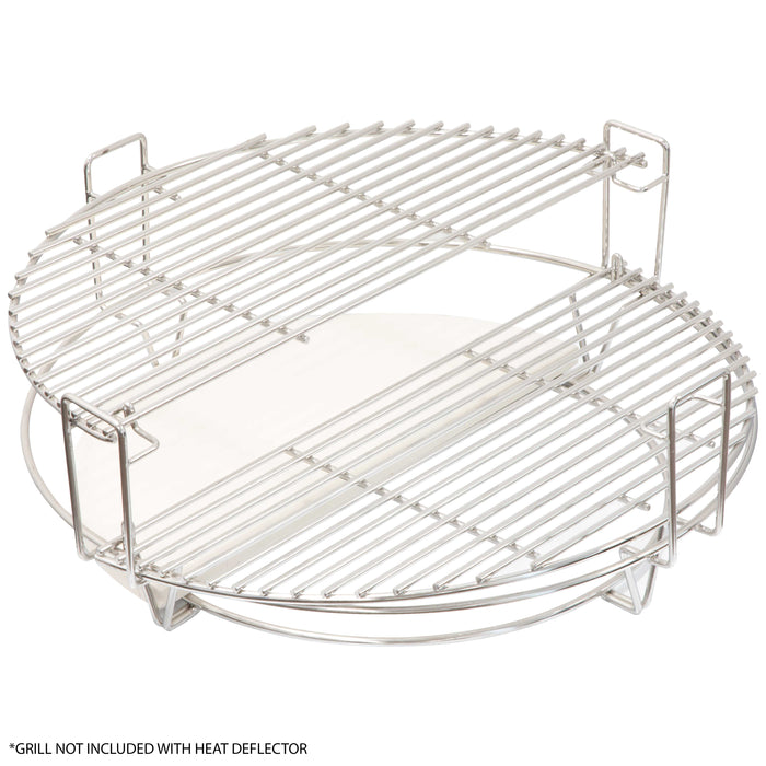 Kamado Halfmoon Ceramic Heat Deflector Plates 15" - Set Of 2 - DG185