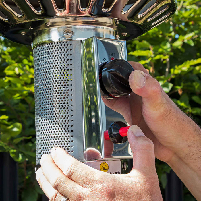 Dellonda 13kW Outdoor Gas Patio Heater For Commercial & Domestic Use - Stainless Steel